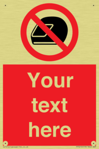 Custom No Motorcycle Helmets Sign